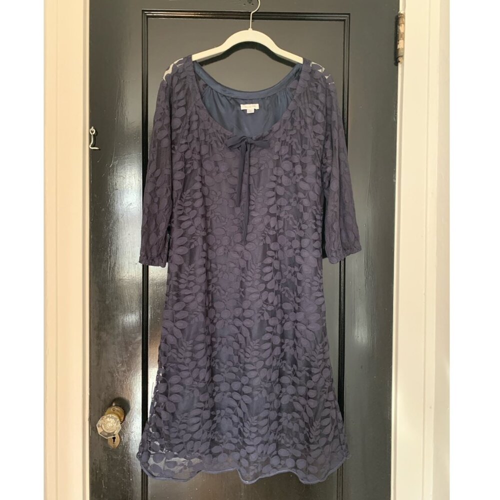 Garnet Hill Navy Lace Dress Size 10
